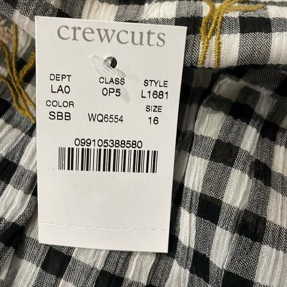 Madewell x Crewcuts Embroidered Gingham Butterfly Top size 16 - Picture 4 of 4